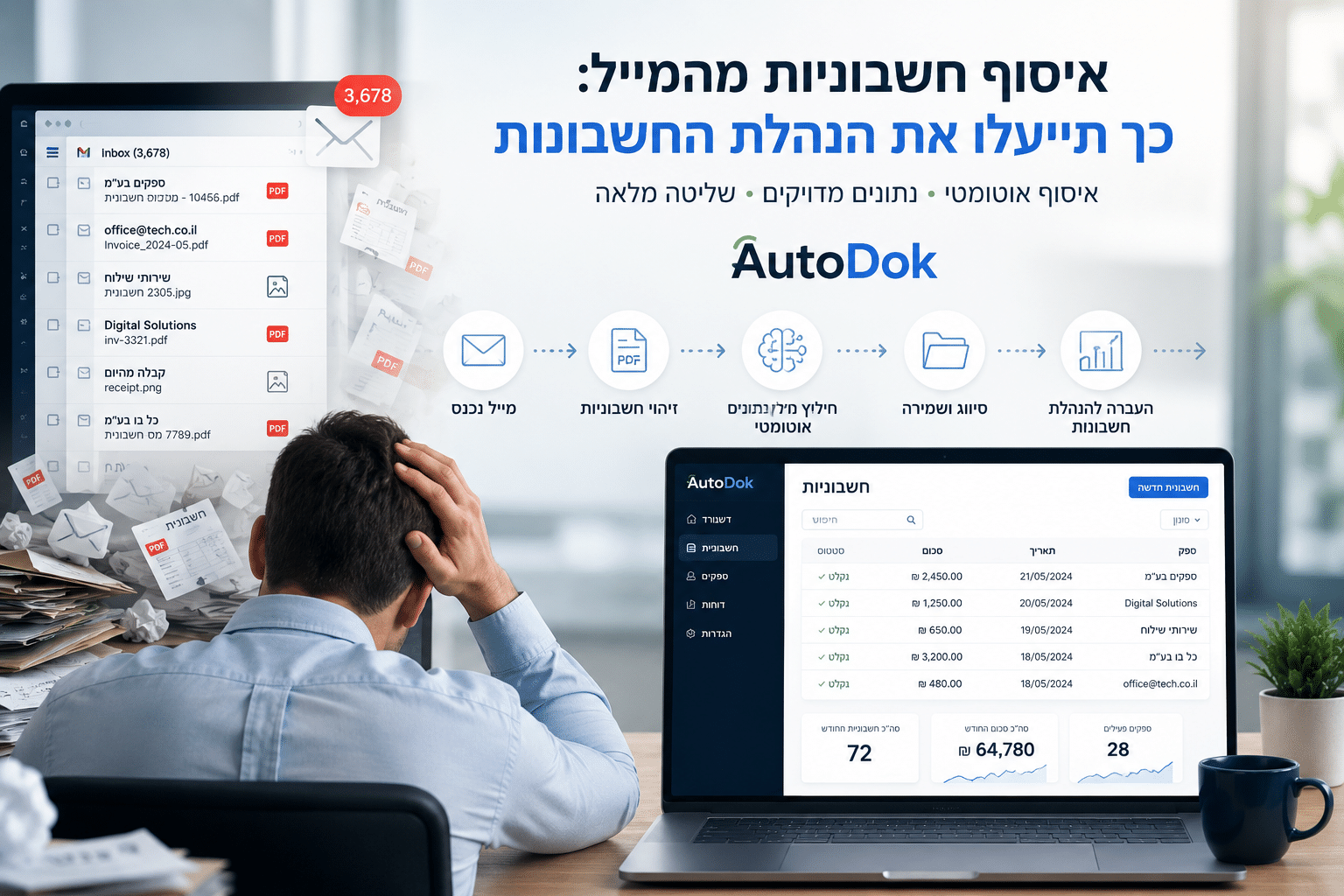 איסוף חשבוניות מהמייל