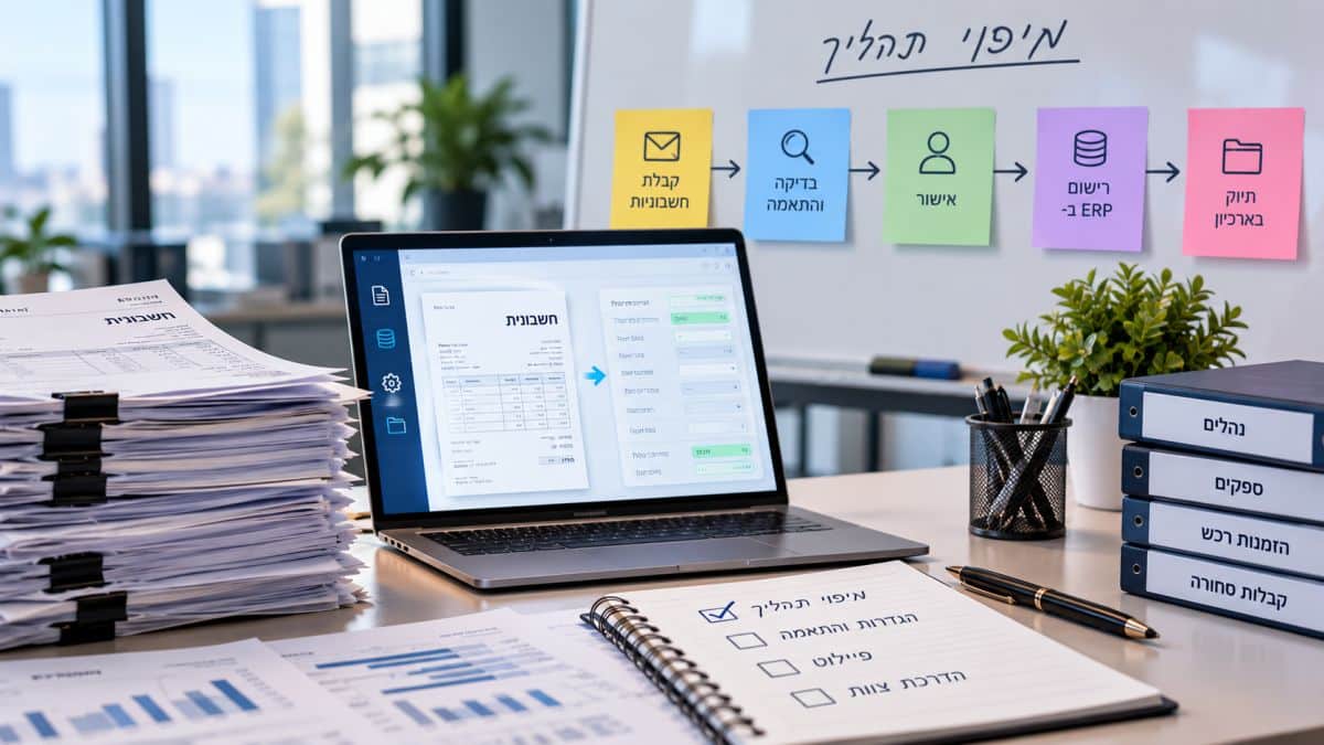 מיפוי תהליכים וחשבוניות במשרד